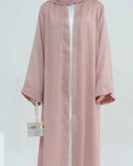 Pink Stonework Abaya
