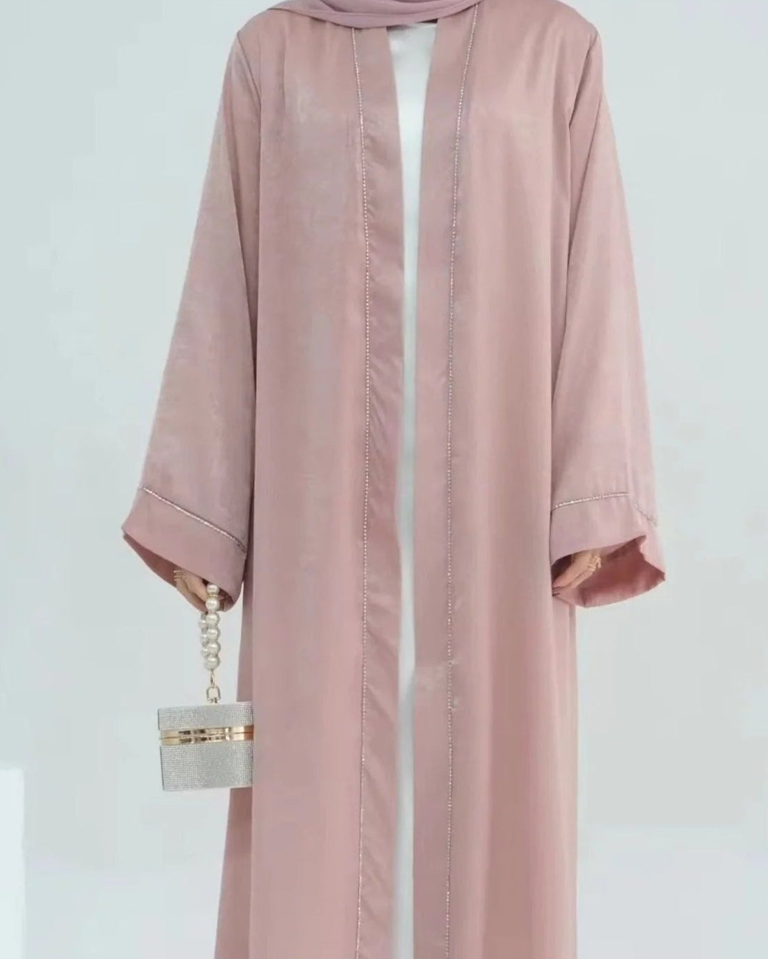 Pink Stonework Abaya