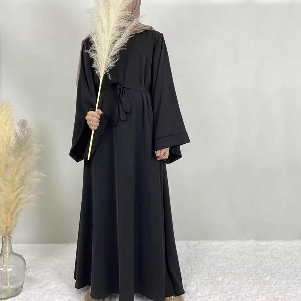 Plain Nida Abaya - Black