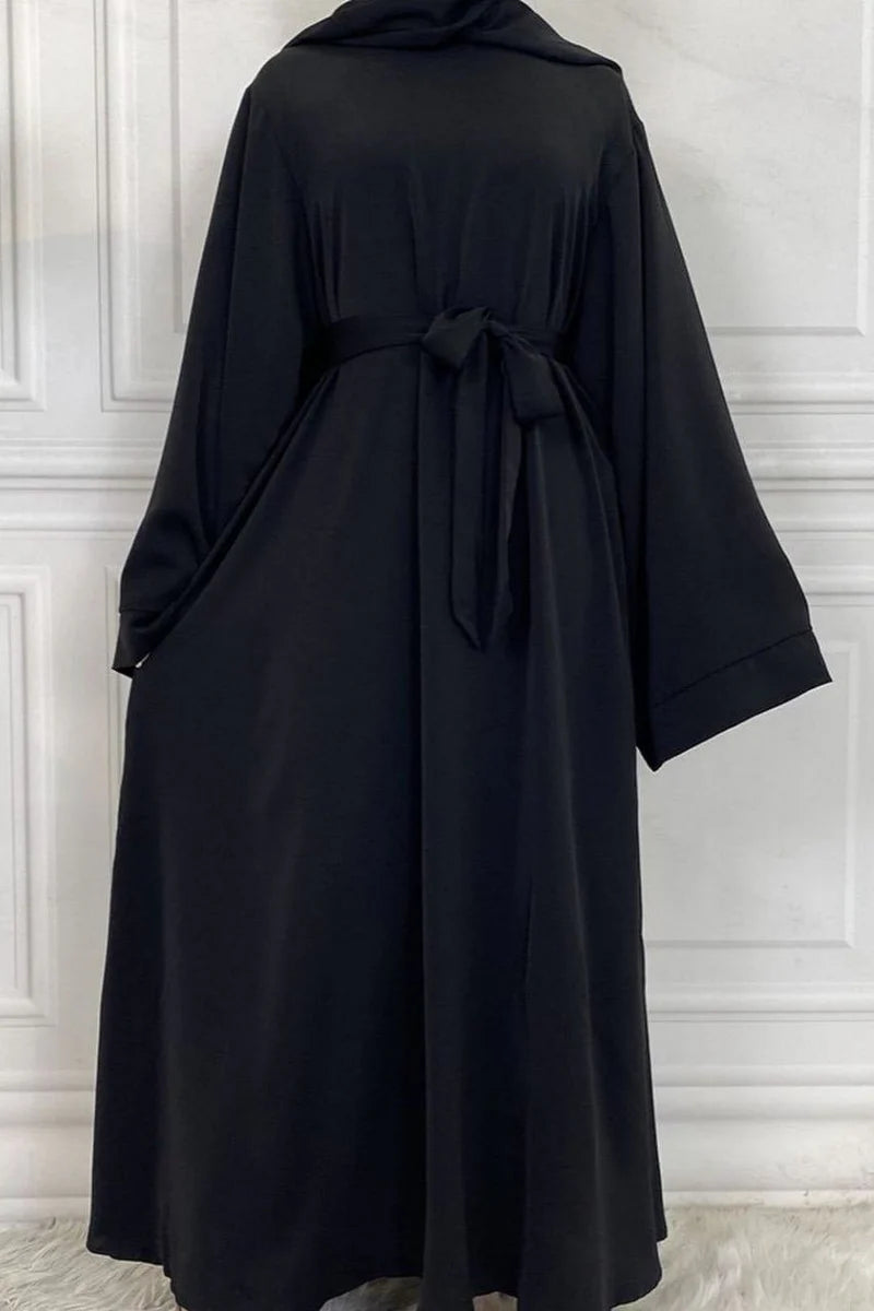 Plain Nida Abaya - Black