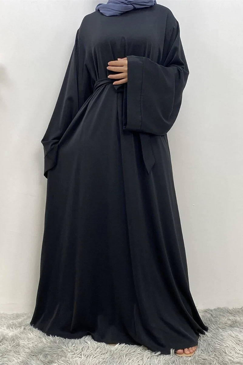Plain Nida Abaya - Black