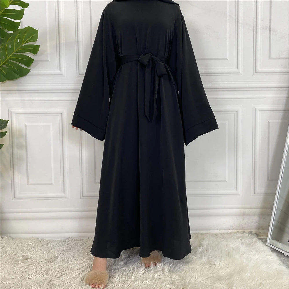 Plain Nida Abaya - Black