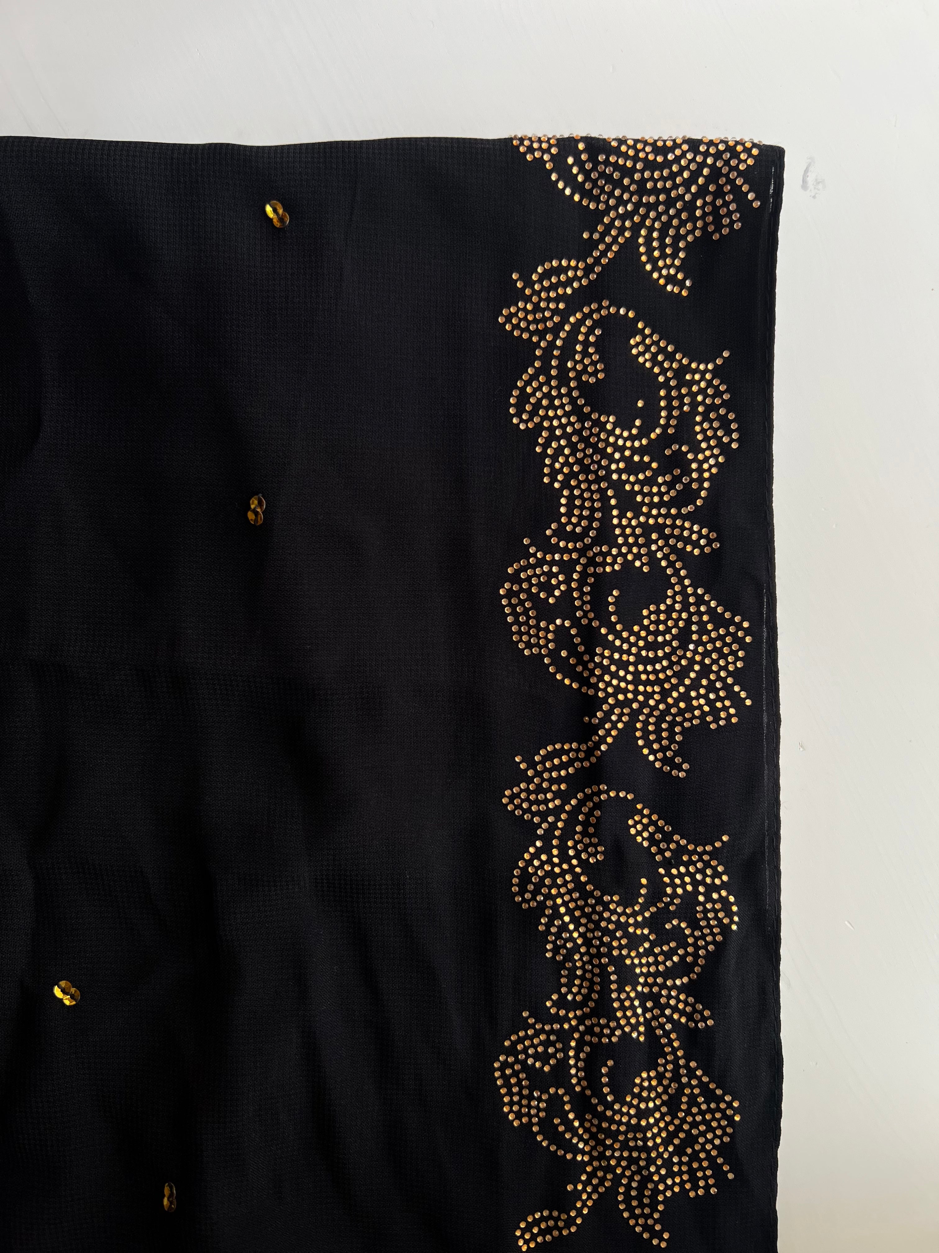 Black on Gold Hijab