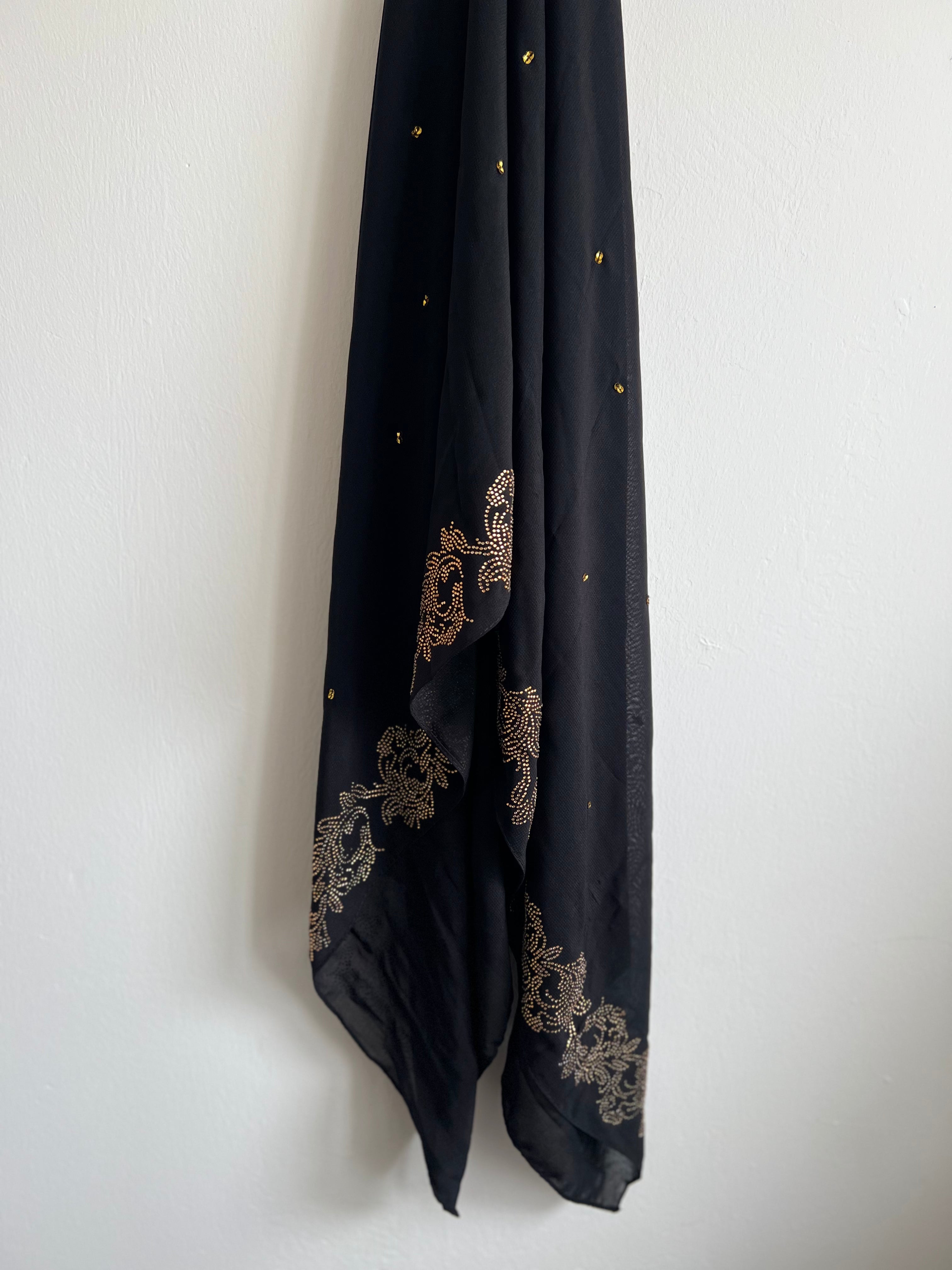 Black on Gold Hijab