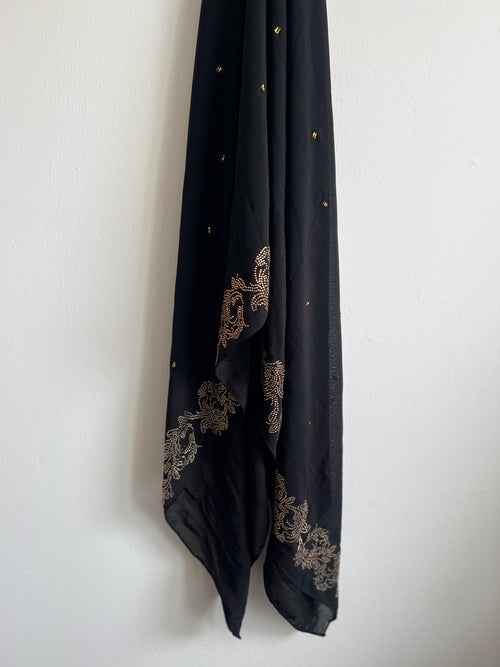 Black on Gold Hijab
