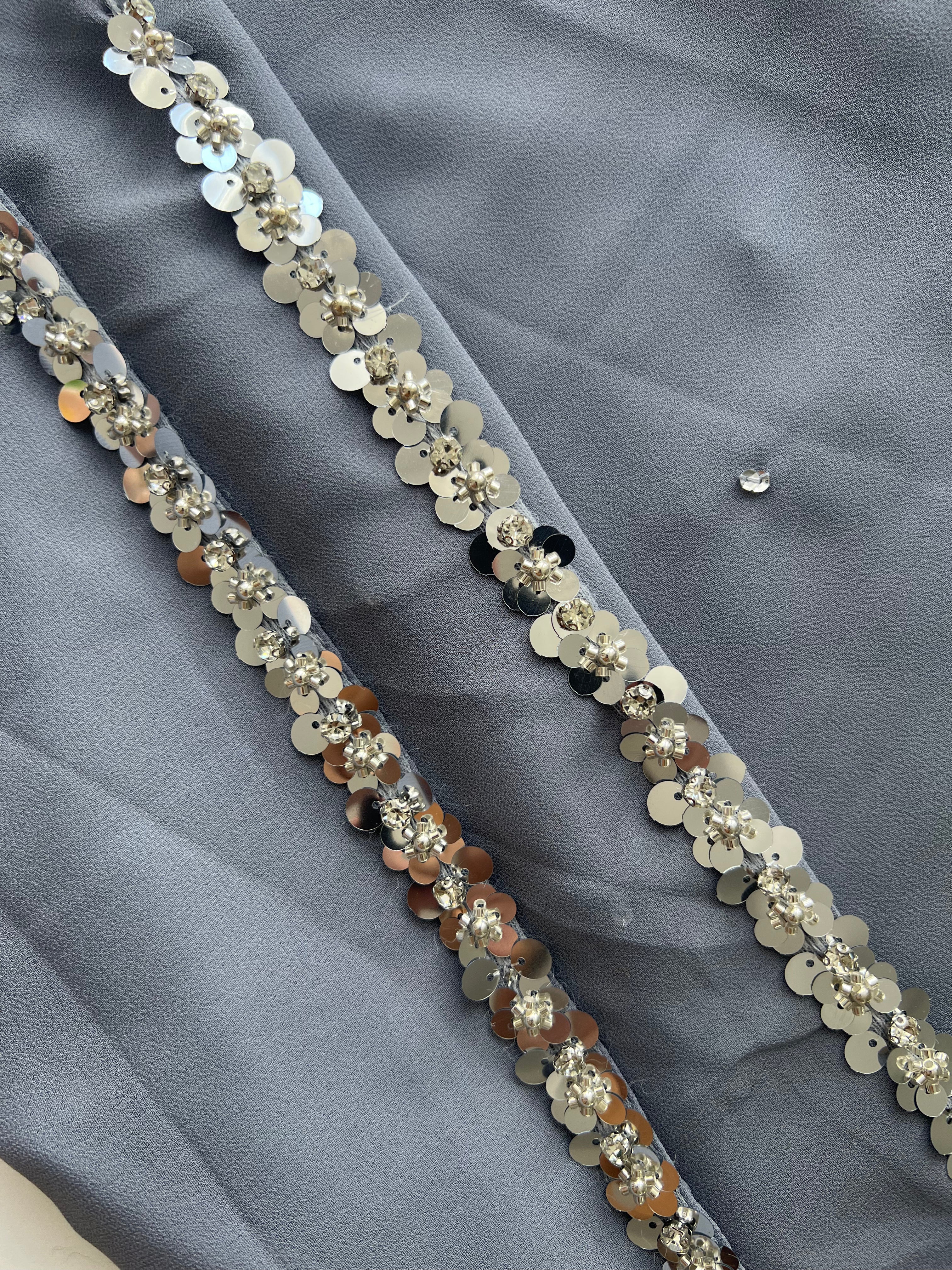 Mist Grey Diamante Hijab