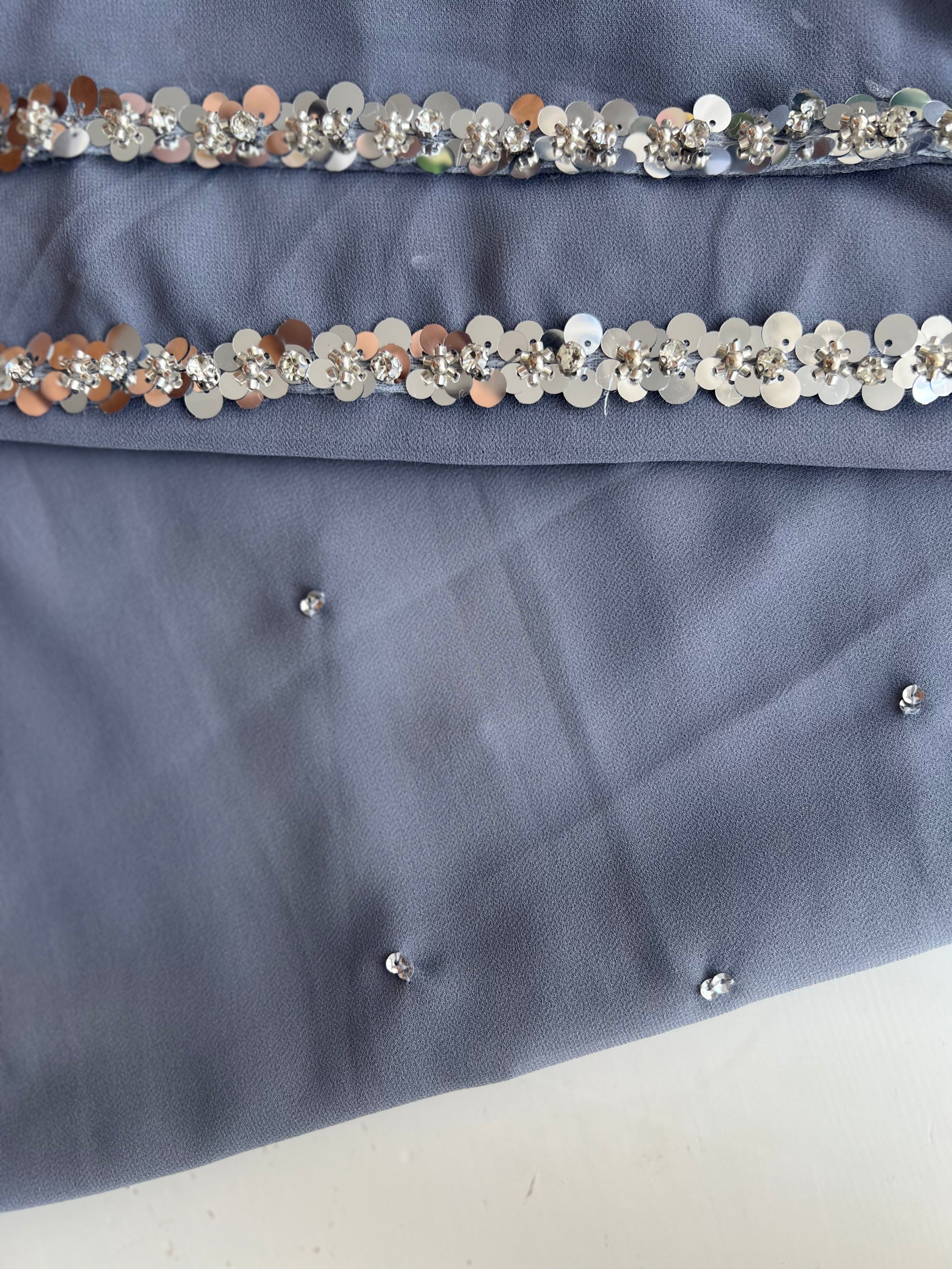 Mist Grey Diamante Hijab
