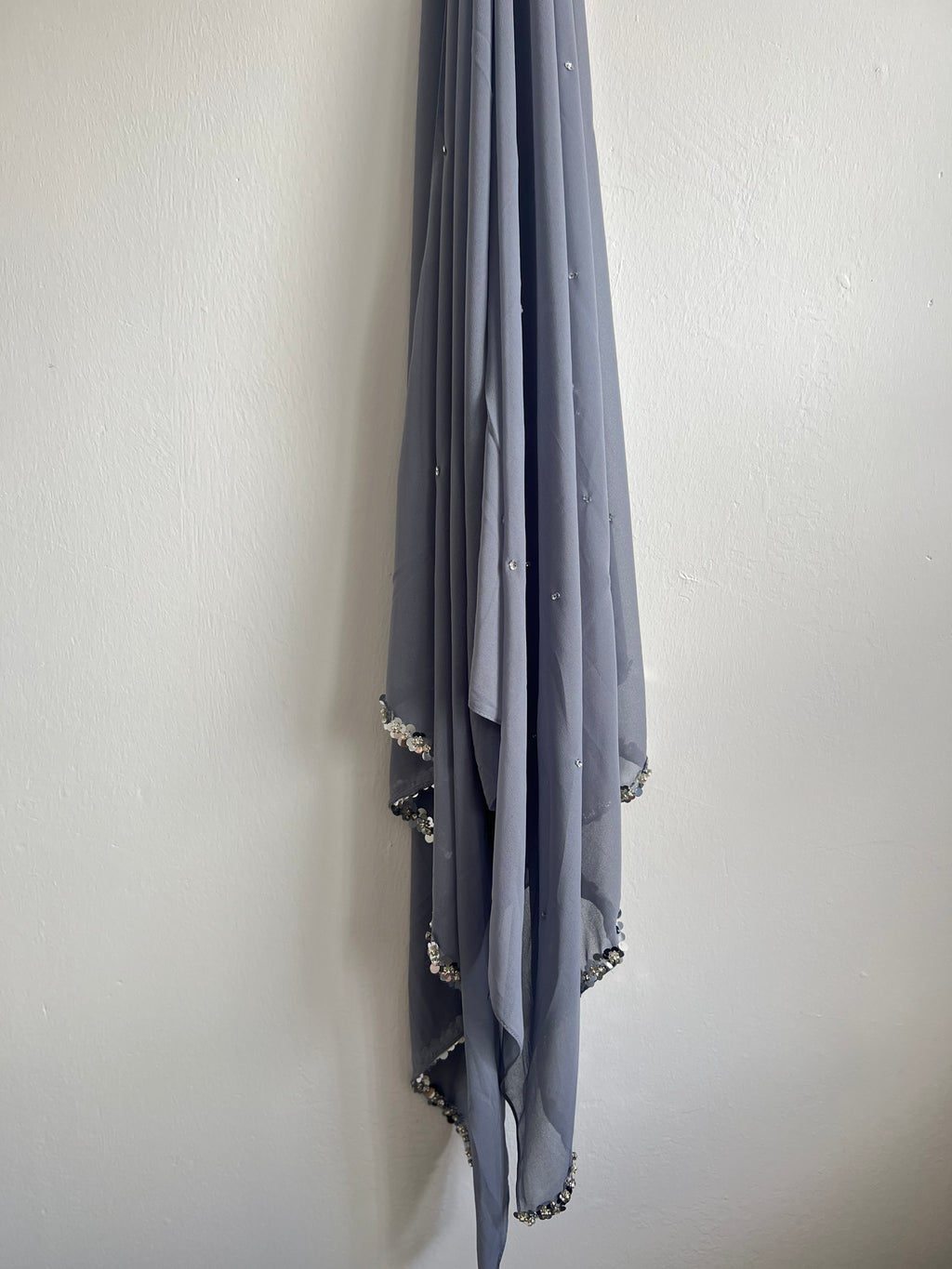 Mist Grey Diamante Hijab