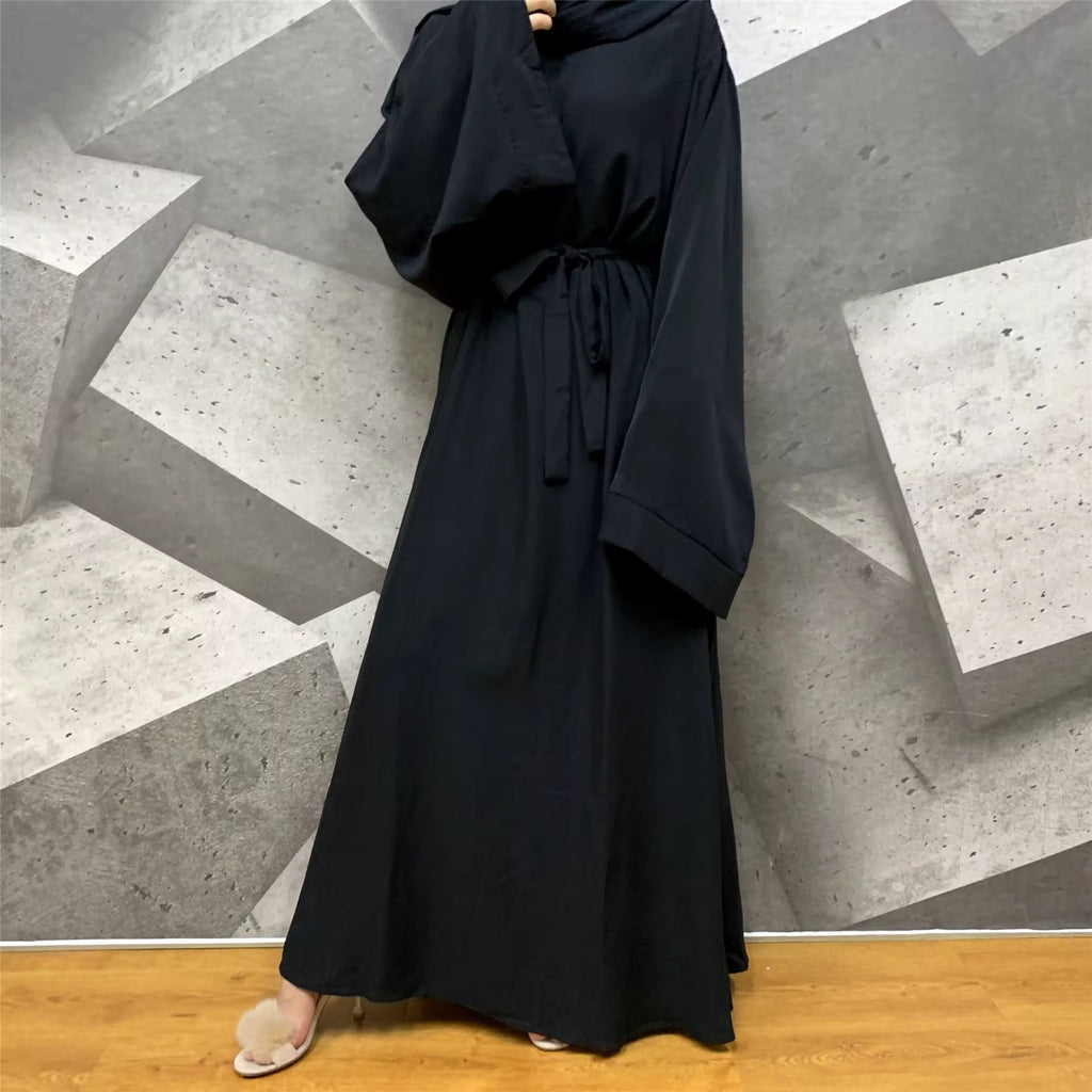 Plain Nida Abaya - Black
