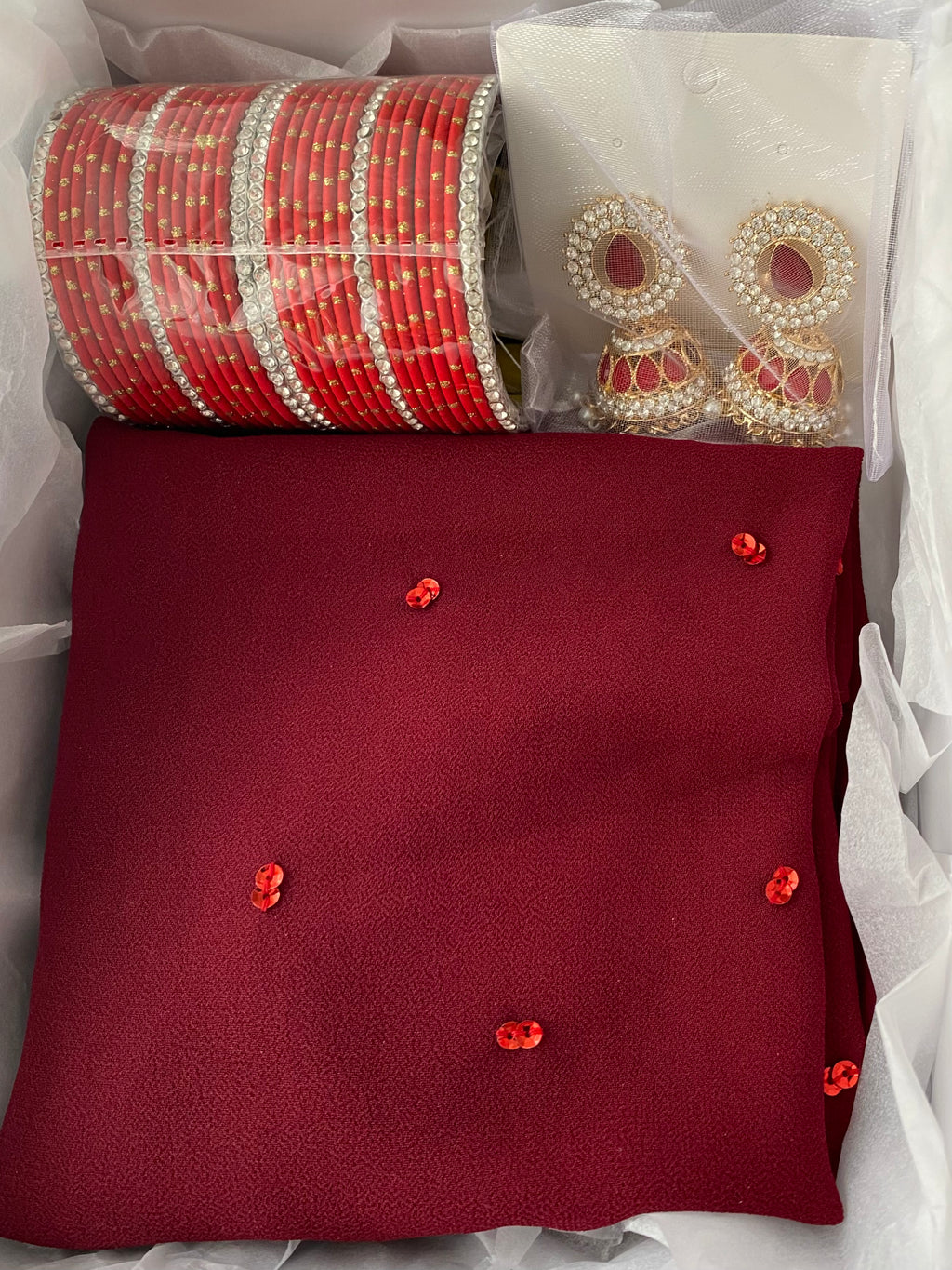 Eid Box - Maroon Red