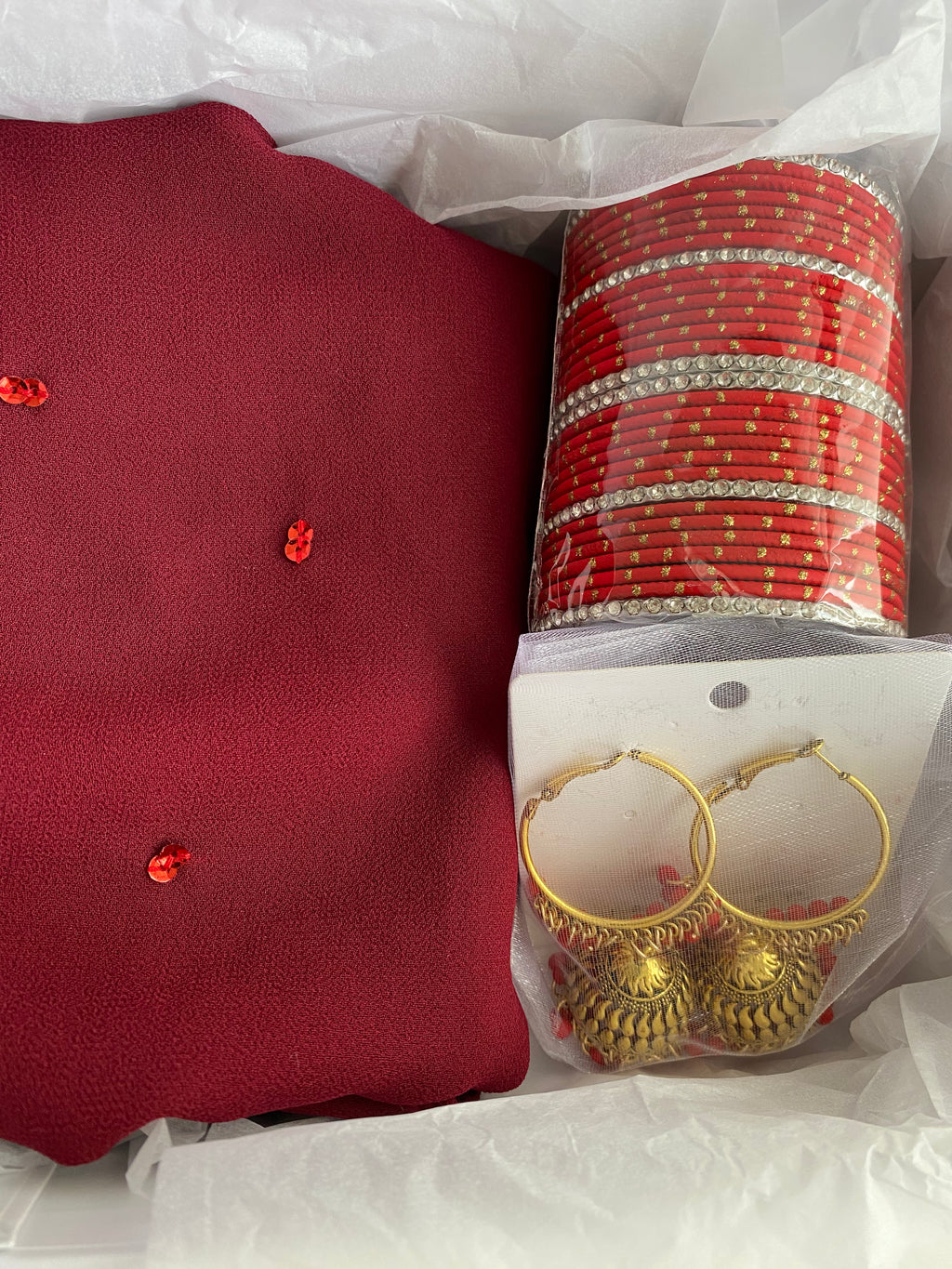 Eid Box - Maroon Red