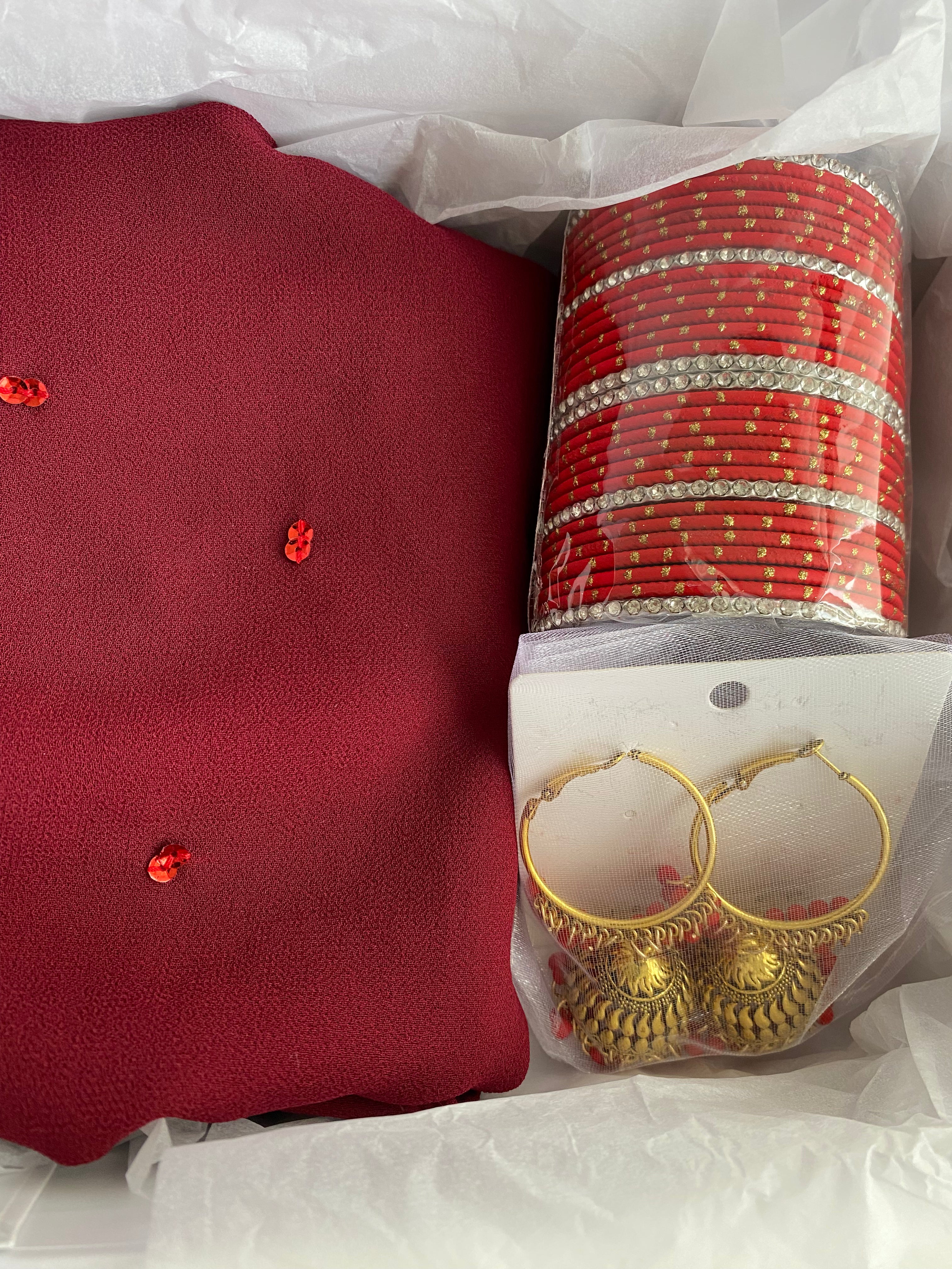 Eid Box - Maroon Red