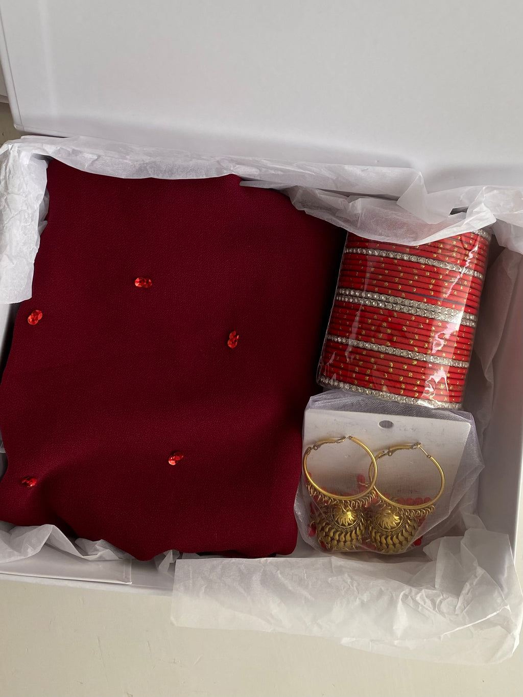Eid Box - Maroon Red