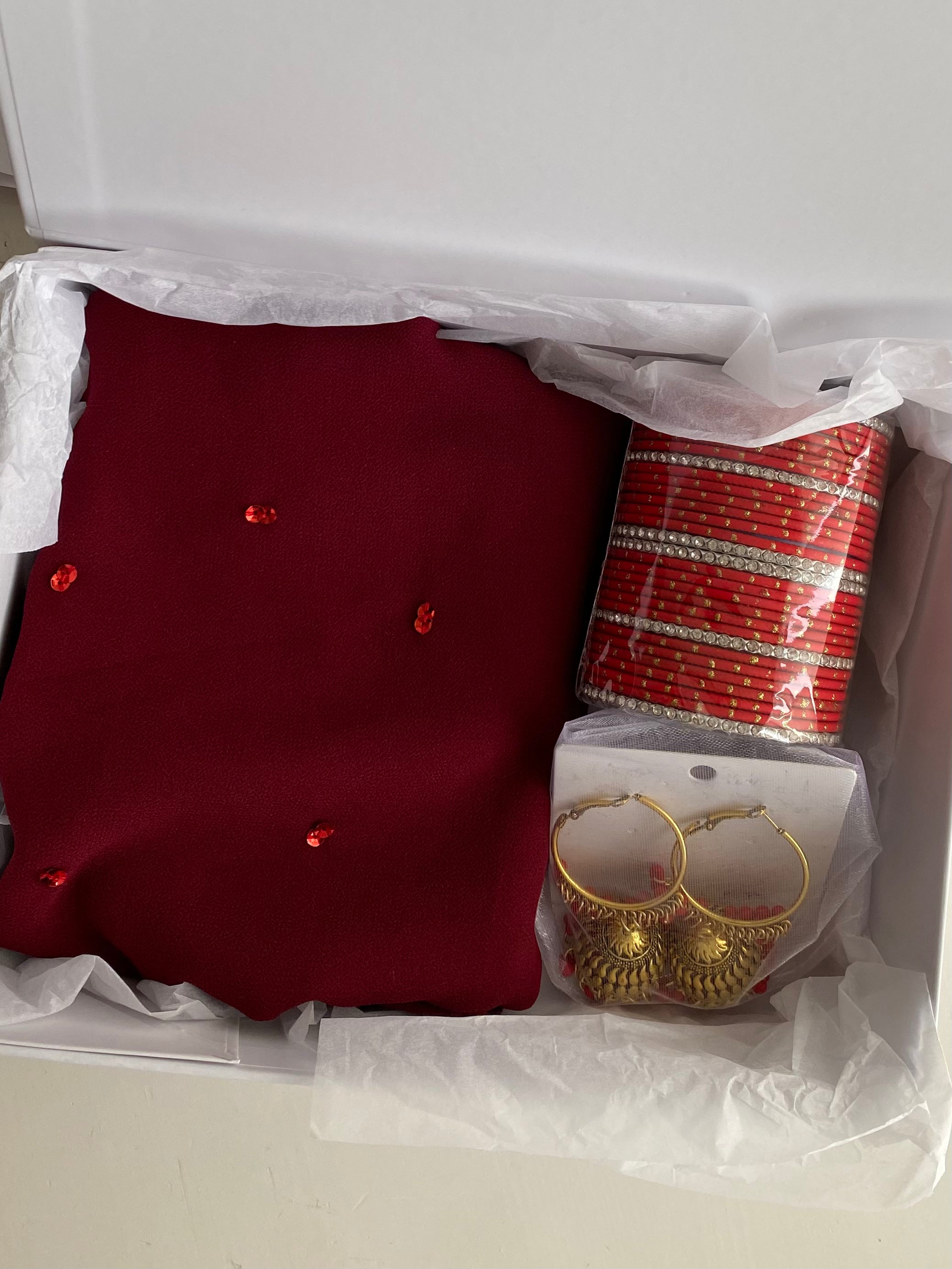 Eid Box - Maroon Red