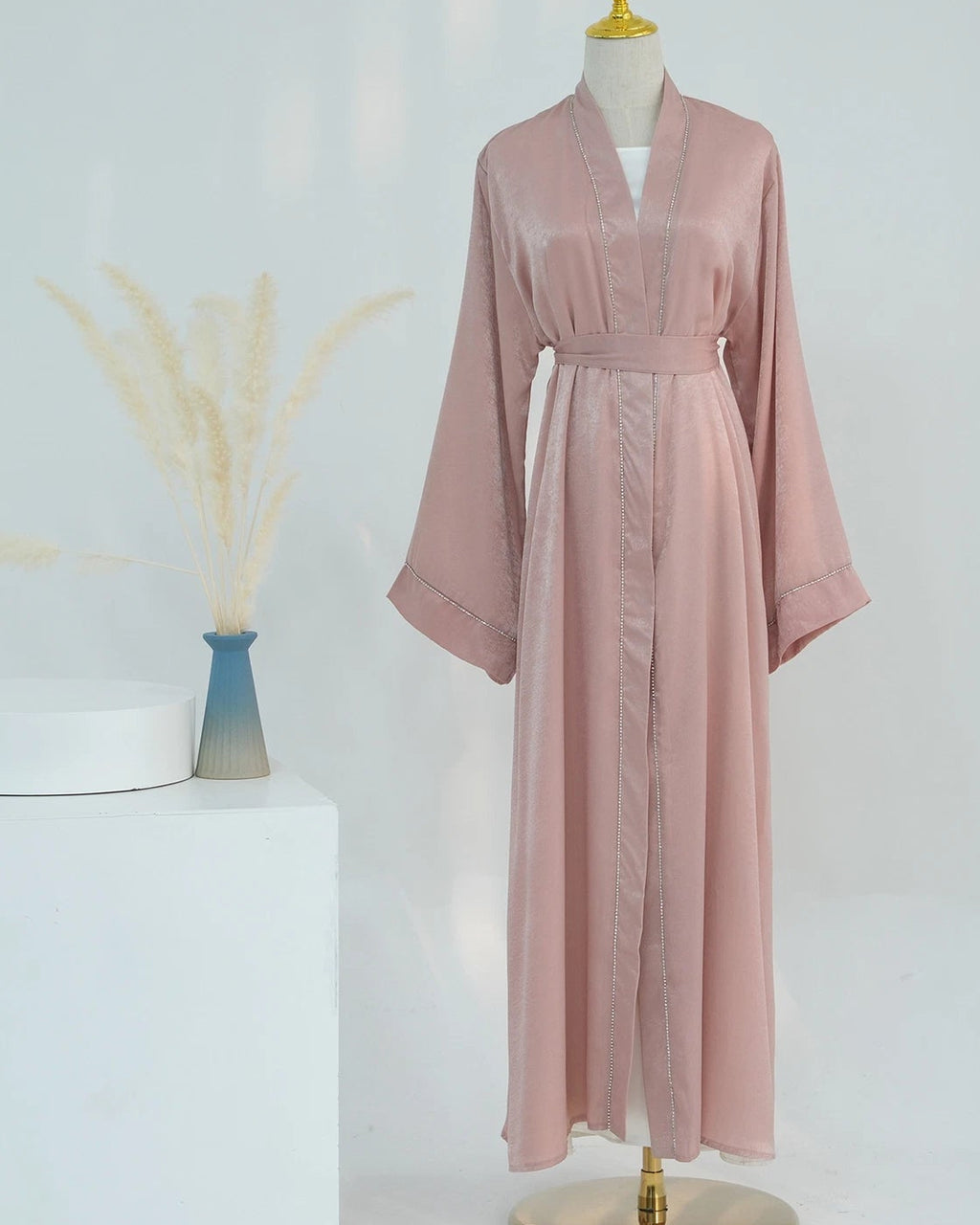 Pink Stonework Abaya